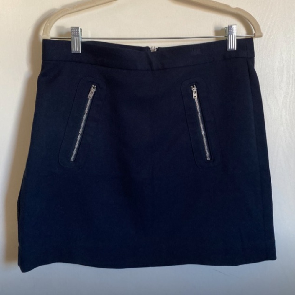 •Gap Black Exposed Zipper Accents Size 6 Mini Skirt #S1